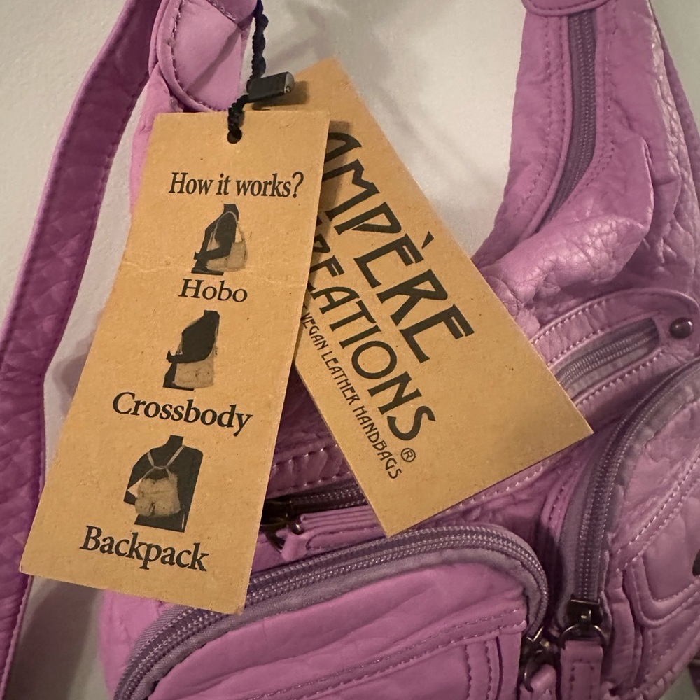 Lavender Crossbody Backpack - Picture 2 of 3